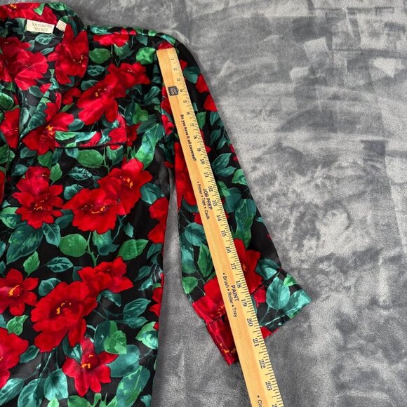 Vtg Gold Label Victoria's Secret Silk Nightgown Womens M Coquette Girl Feminine - Picture 4 of 9